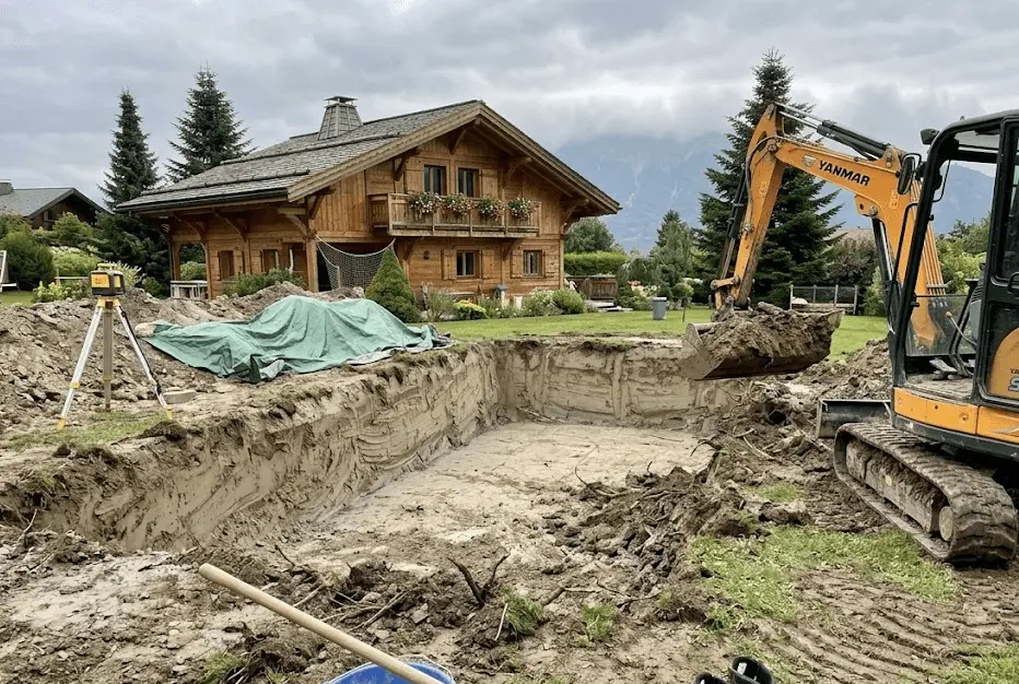 Excavation piscine enterrée Annecy